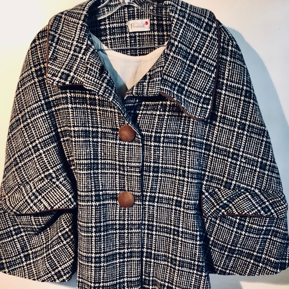 Vintage houndstooth cape - Picture 1 of 6